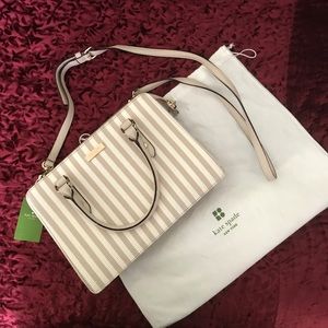 NWT Kate Spade Mulberry Street Fabric Linen/Beige